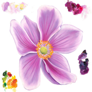Japanese Anemone Print- "Magenta Waltz"