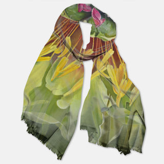 Pashmina Scarf – Yellow Peony | Golden Dawn