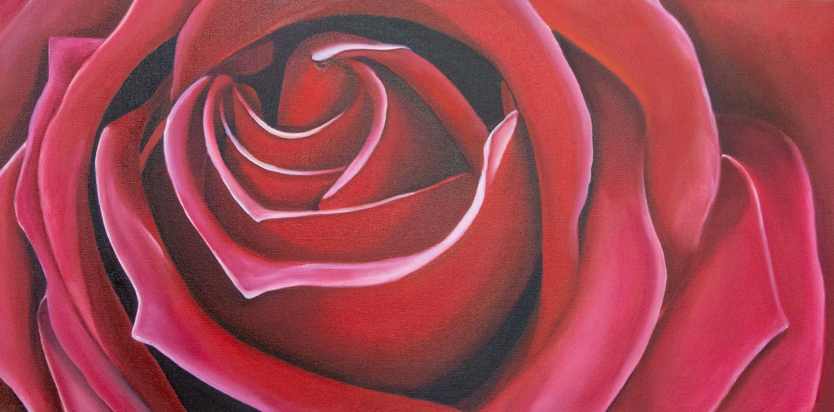 Red Rose Original Oil Painting